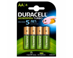 Аккумулятор NiMH DURACELL TURBO HR6 2500 мAч BL-4