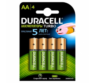 Аккумулятор NiMH DURACELL TURBO HR6 2500 мAч BL-4