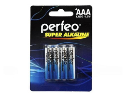 Батарейка алкалиновая PERFEO LR03 (AAA) BL-4