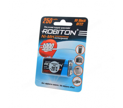 Аккумулятор ROBITON 250MH9-1 9V  250mah  BL-1