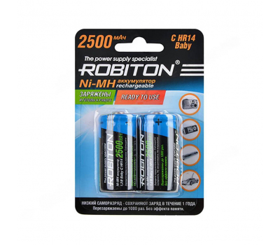 Аккумулятор ROBITON RTU2500MHC С/HR14 2500mah BL-2