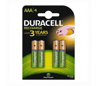 Аккумулятор NiMH DURACELL HR03 750 мAч BL-4