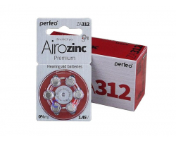 Батарейка PERFEO Airozinc Premium ZA312 BL-6