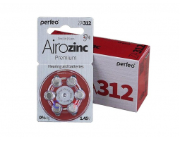 Батарейка PERFEO Airozinc Premium ZA312 BL-6