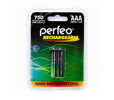 Аккумулятор Perfeo AAA 750mAh BL-2