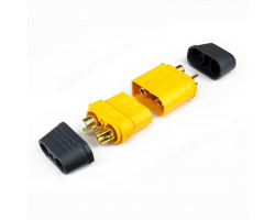 Коннектор XT90T-plug (комплект папа+мама с изоляторами)