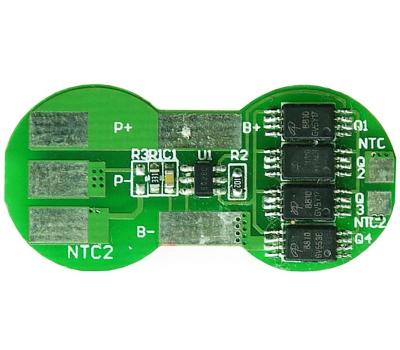 Плата контроля BMS Li-ion 1S 3.7V 10A