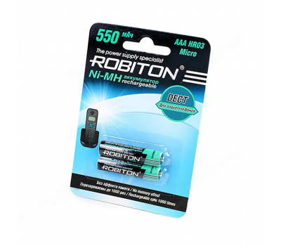 Аккумулятор ROBITON DECT 550MHAAA-2 AAА/HR03 550mah BL-2