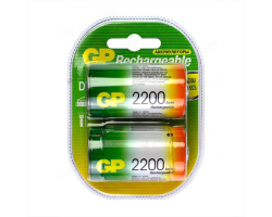 Аккумулятор NiMH GP HR20 2200mAh BL-2