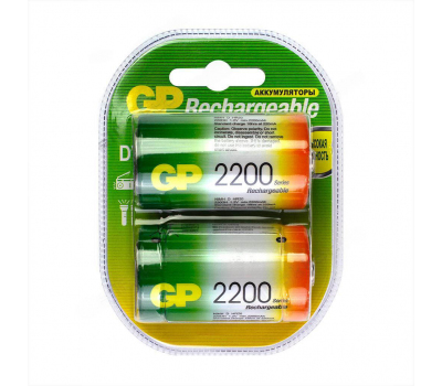 Аккумулятор NiMH GP HR20 2200mAh BL-2