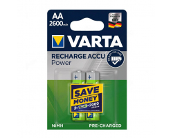 Аккумулятор VARTA RECHARGE ACCU Power HR6 NiMH 2600 mAh BL-2