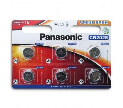 Батарейка литиевая PANASONIC CR2025 BL-6