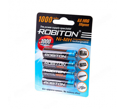 Аккумулятор ROBITON 1000MHAA-4 AA/HR6 1000mah BL-4