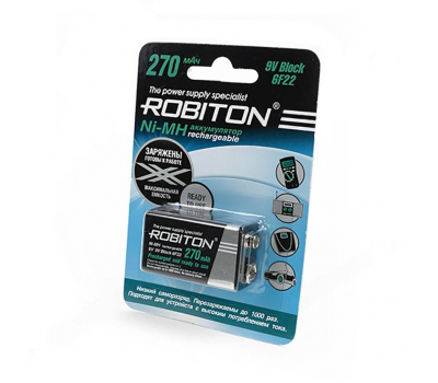 Аккумулятор ROBITON RTU270MH-1 9V 270mah BL-1