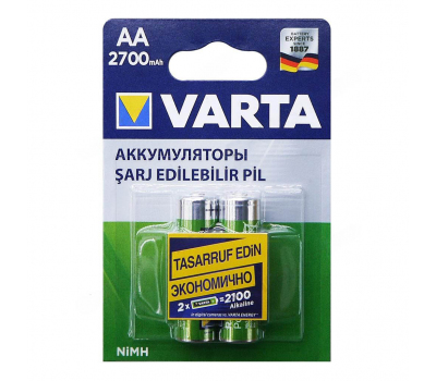 Аккумулятор VARTA RECHARGE ACCU Power HR6 NiMH 2700 mAh BL-2