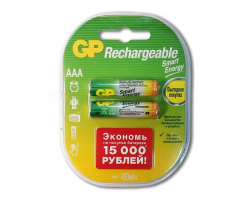 Аккумулятор GP Smart Energy AAA/HR03 40AAAHCSV-2CR2 400mAh BL-2