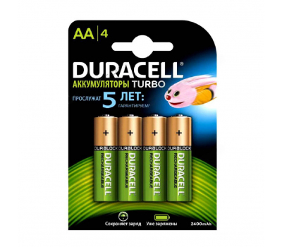 Аккумулятор NiMH DURACELL TURBO HR6 2500 мAч BL-4