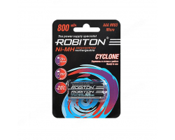 Аккумулятор ROBITON CYCLONE RTU800MHAAA AAА/HR03 800mah  BL-2