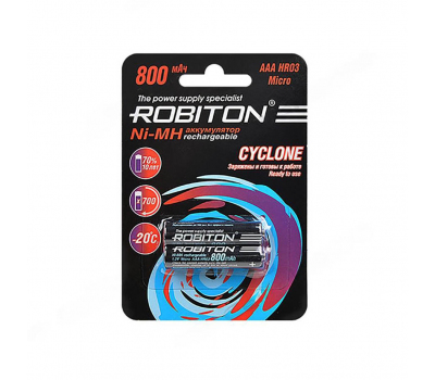 Аккумулятор ROBITON CYCLONE RTU800MHAAA AAА/HR03 800mah  BL-2