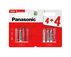 Батарейка солевая PANASONIC zinc carbon  R03 BL-4+4