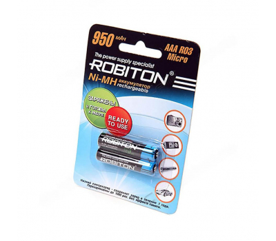 Аккумулятор ROBITON RTU950MHAAA-2 AAА/HR03 950mah BL-2