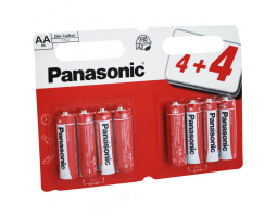 Батарейка солевая PANASONIC zinc carbon R6 BL-4+4