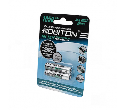 Аккумулятор ROBITON RTU1050MHAAA-2 AAА/HR03 1050mah BL-2