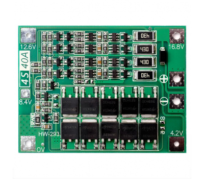 Плата контроля Li-ion 4S 14.8V 40A BMS-Li3-HB-413