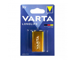 Батарейка алкалиновая VARTA Long Life 4122 6LR61 BL-1