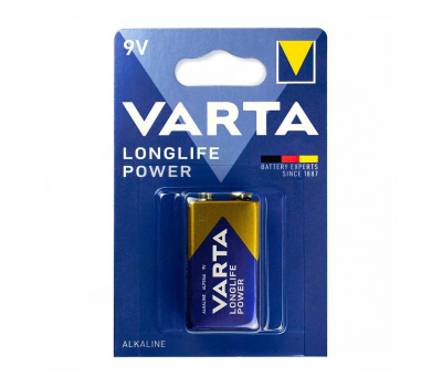 Батарейка алкалиновая VARTA Longlife Power 4922 6LR61 BL-1