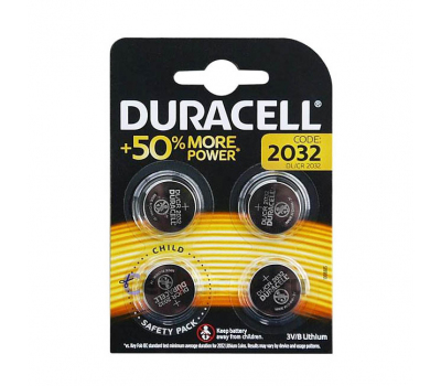 Батарейка литиевая DURACELL CR2032 BL-4