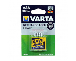 Аккумулятор VARTA RECHARGE ACCU Power HR03 NiMH 1000 mAh BL-2