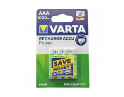 Аккумулятор VARTA RECHARGE ACCU Power HR03 NiMH 1000 mAh BL-4