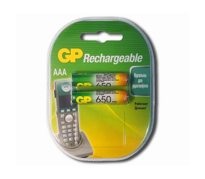 Аккумулятор GP 65AAAHC-U2 AAA/HR03 650mAh BL-2