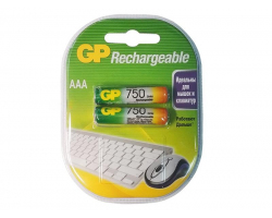 Аккумулятор GP AAA/HR03 75AAAHС-2CR2 750mAh BL-2