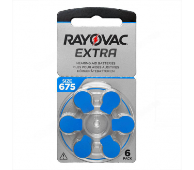 Батарейка Rayovac Extra ZA675 BL-6