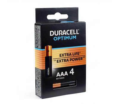 Батарейка алкалиновая DURACELL OPTIMUM LR03 BL-4