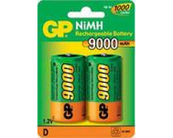 Аккумулятор NiMH GP R20  9000mAh BL-2