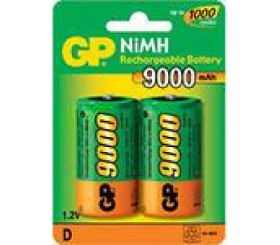 Аккумулятор NiMH GP R20  9000mAh BL-2