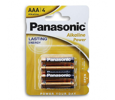 Батарейка алкалиновая PANASONIC Alkaline Power LR03 BL-4