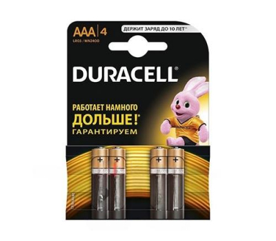 Батарейка алкалиновая DURACELL LR03 BL-4