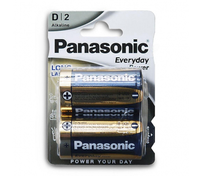 Батарейка алкалиновая PANASONIC Everyday Power LR20 BL-2