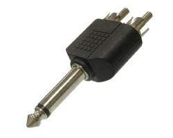 Разъем переходной: 7-0181 / 6.35 mono-2RCA plug                      